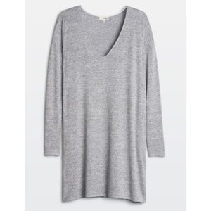Aritzia Wilfred Heather Grey V Neck Gail Dress